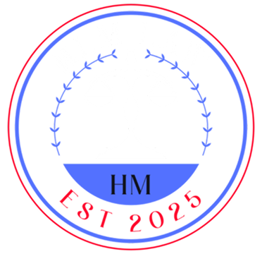 HLM Law logo with scales of justice.
